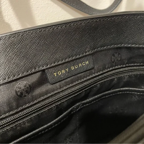 Tory Burch York Buckle Leather Tote Black Large - Picture 7 of 9